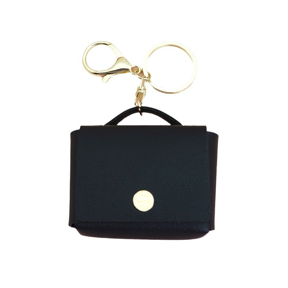 Wholesale Creative Leather Mini Square Bag Coin Purse Keychain
